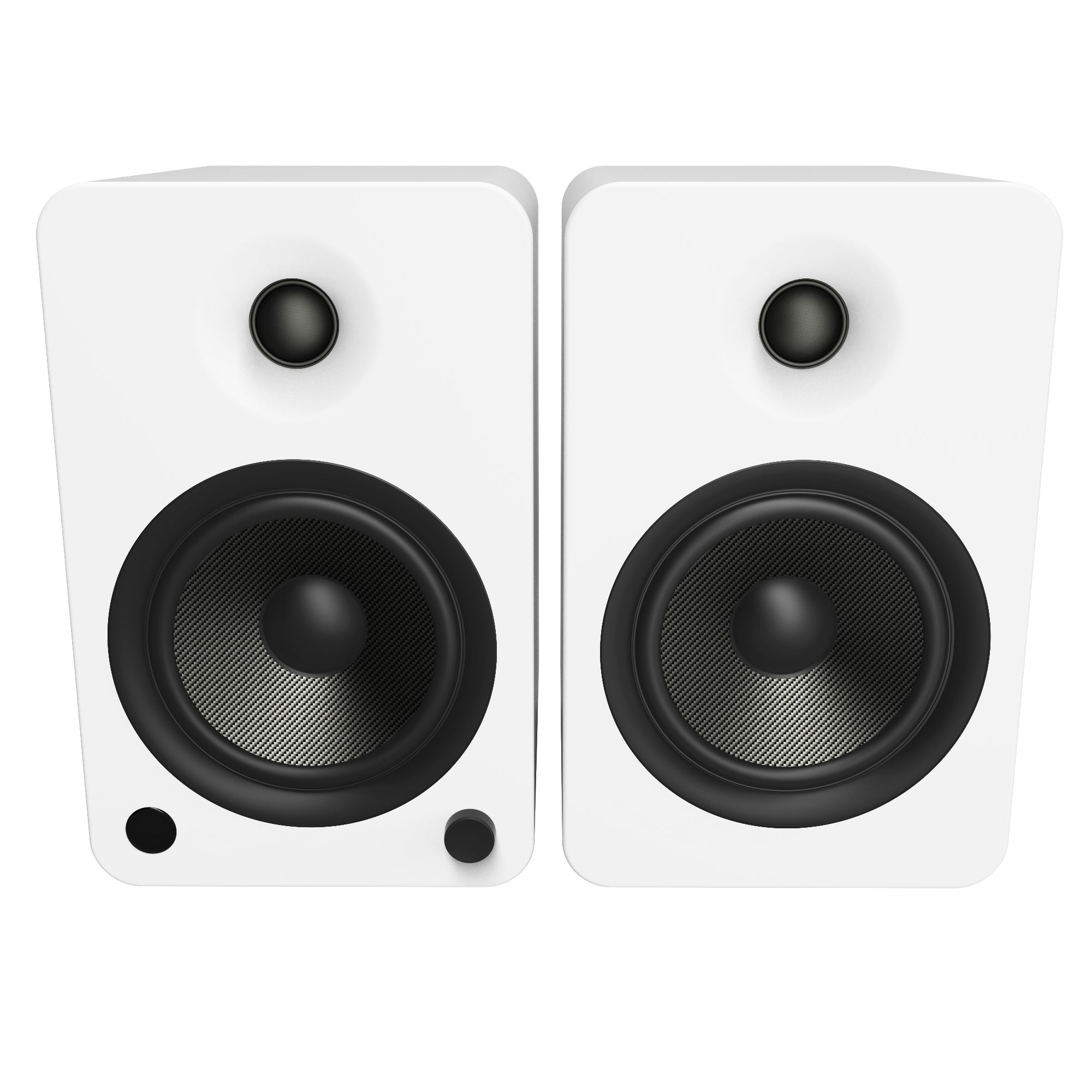 Kanto YU6 200W Powered Bookshelf Speakers Bluetooth with Phono Preamp - Pair, Matte White