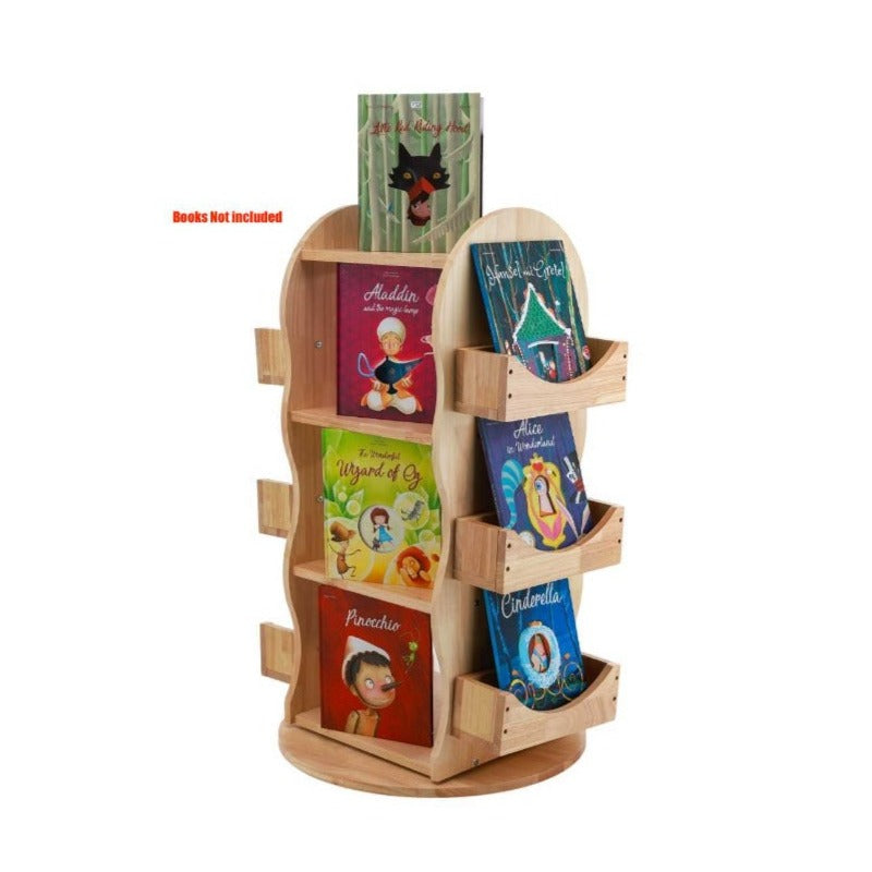 Rotating Wooden Bookshelf