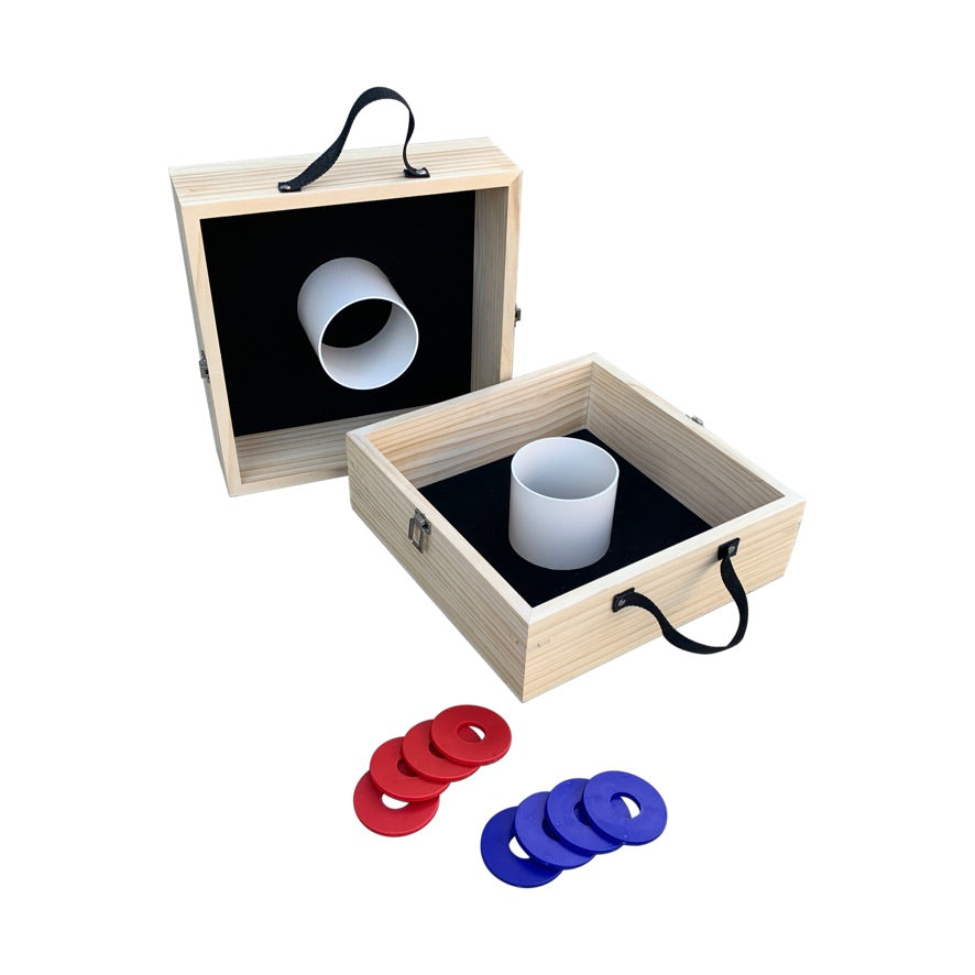 Washers Lock Up Box Wooden Game