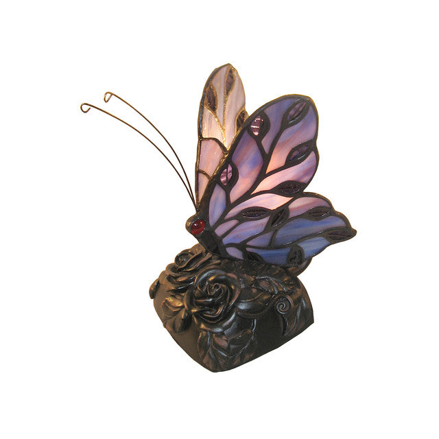 Leafy Wing Butterfly Tiffany Shade Table Lamp (Available in 3 Colors)