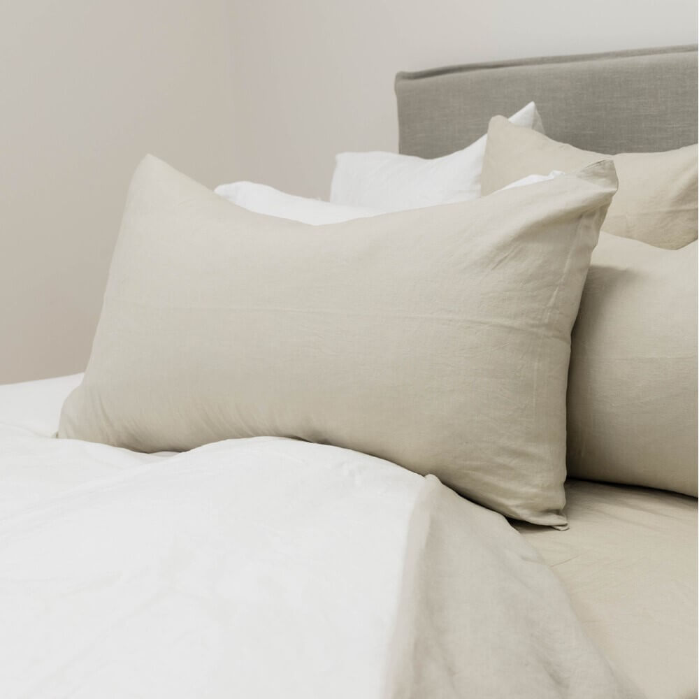 Pure Linen Luxury Bed Sheet - Buckwheat (Available in 2 Sizes)