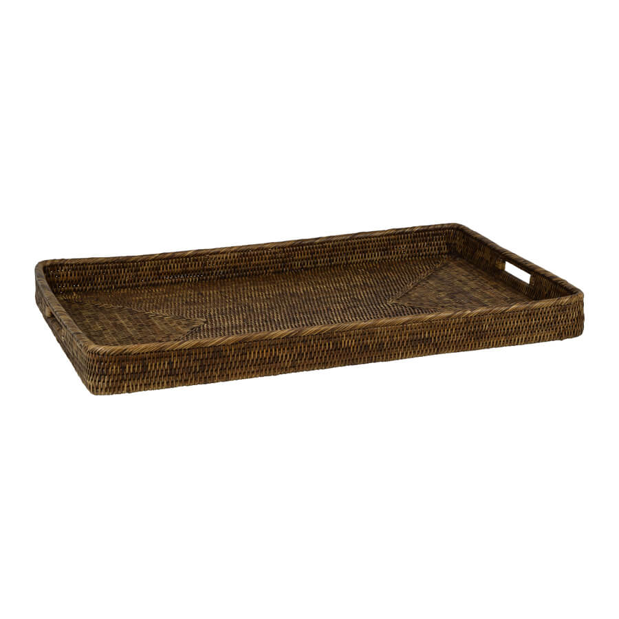 Rattan Plantation Serving Tray - Rectangle (Available in 3 Sizes)