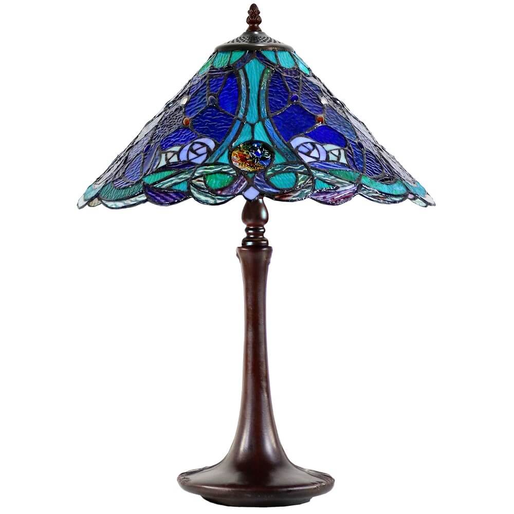 Roses Tiffany Stained Glass Table Lamp (Available in 2 Colors)