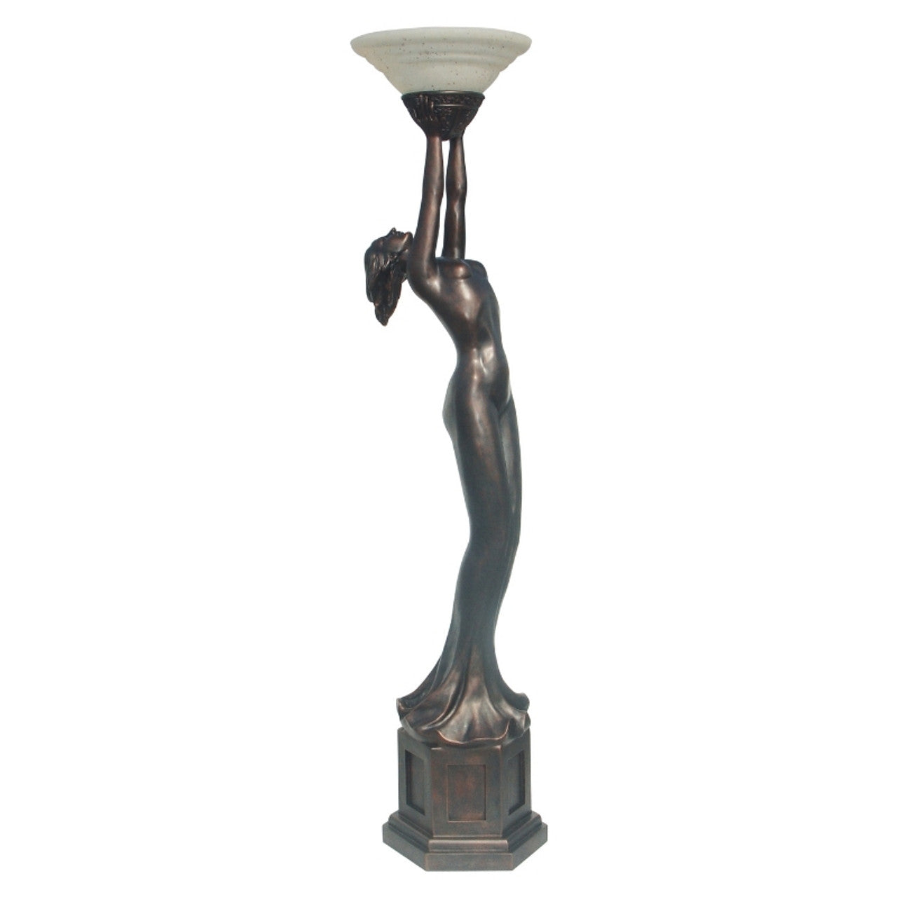 Lady On Pedestal Table Floor Lamp (Available In 2 Sizes)