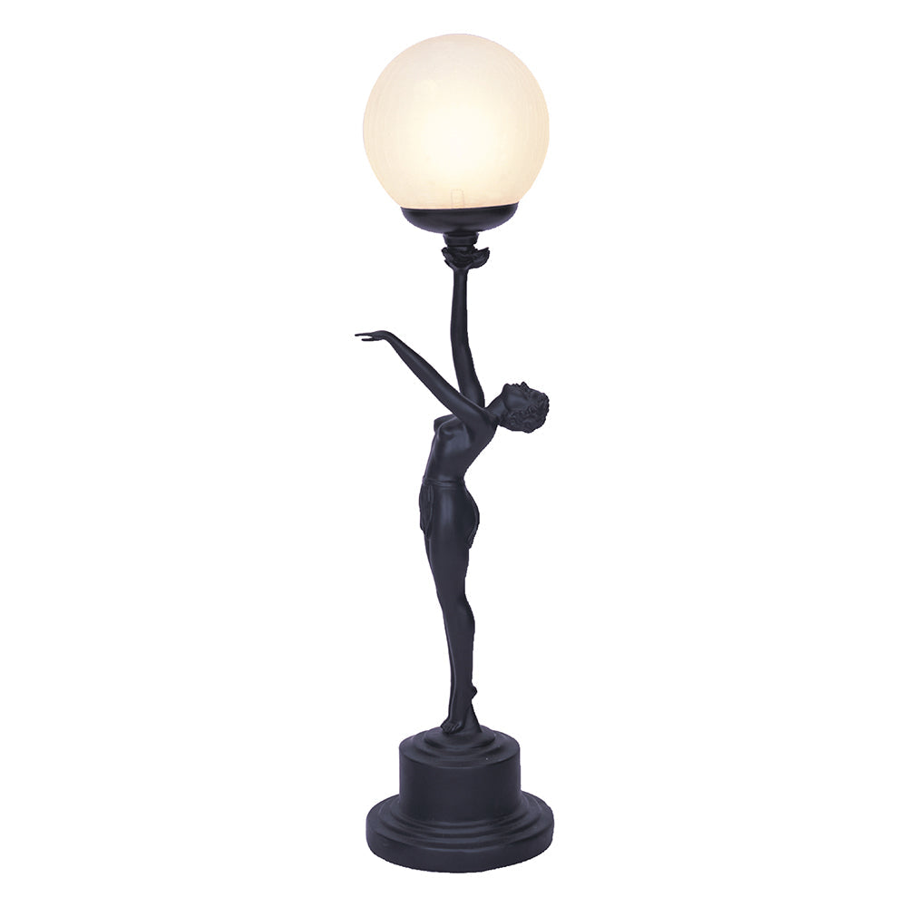 Regal Gesture Lady on Podium Table Lamp (Available In 2 Colors)