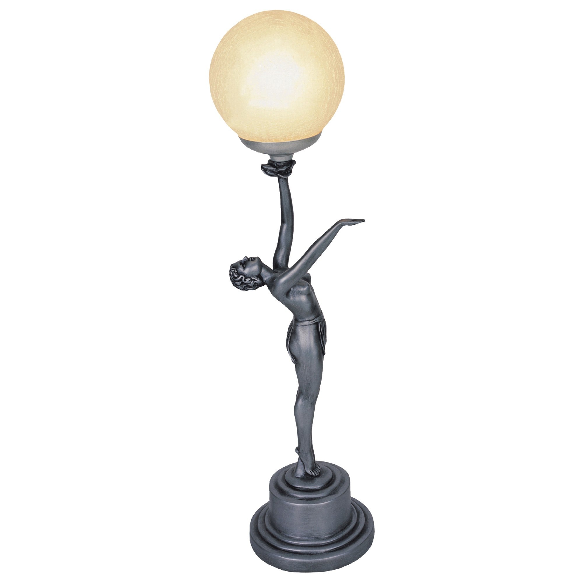 Regal Gesture Lady on Podium Table Lamp (Available In 2 Colors)