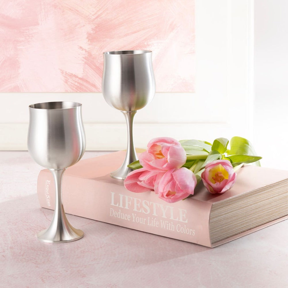 Royal Selangor Wine Goblets Pair in Wooden Box (Available in 2 Sizes)