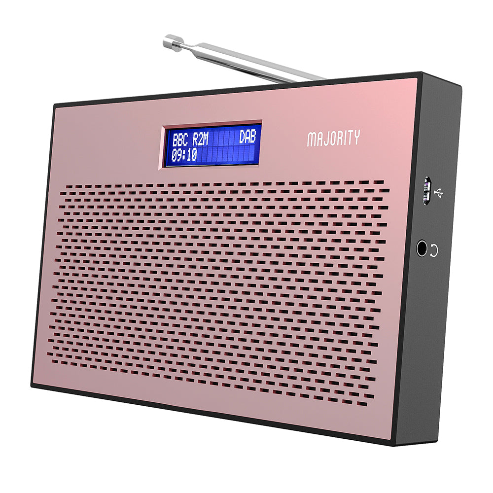 Majority Histon Compact DAB & FM Radio - Rose