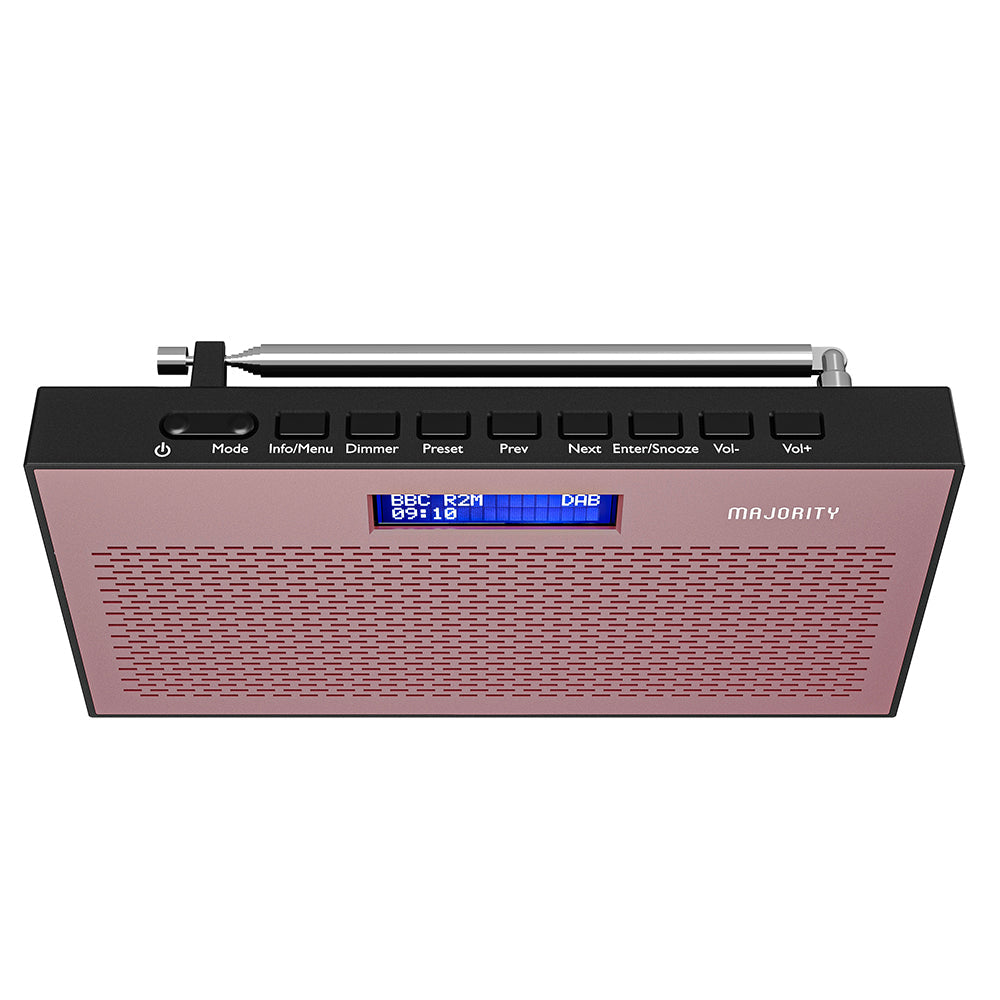 Majority Histon Compact DAB & FM Radio - Rose