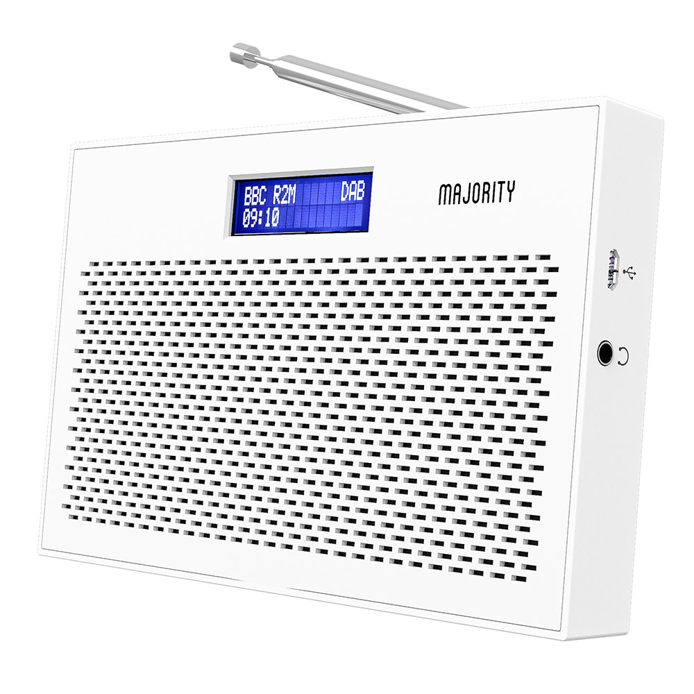 Majority Histon Compact DAB & FM Radio - White