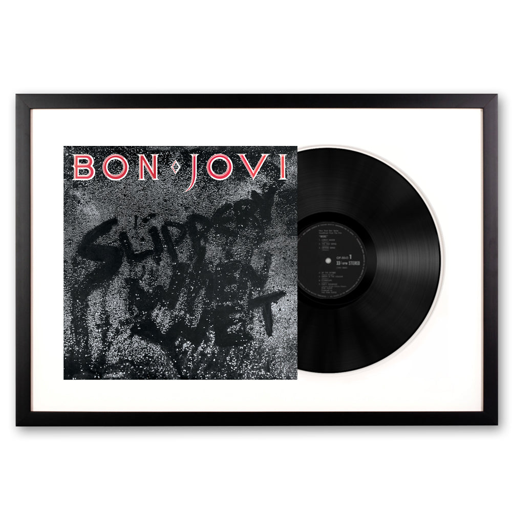 Bon Jovi Slippery When Wet Framed Vinyl Album Art