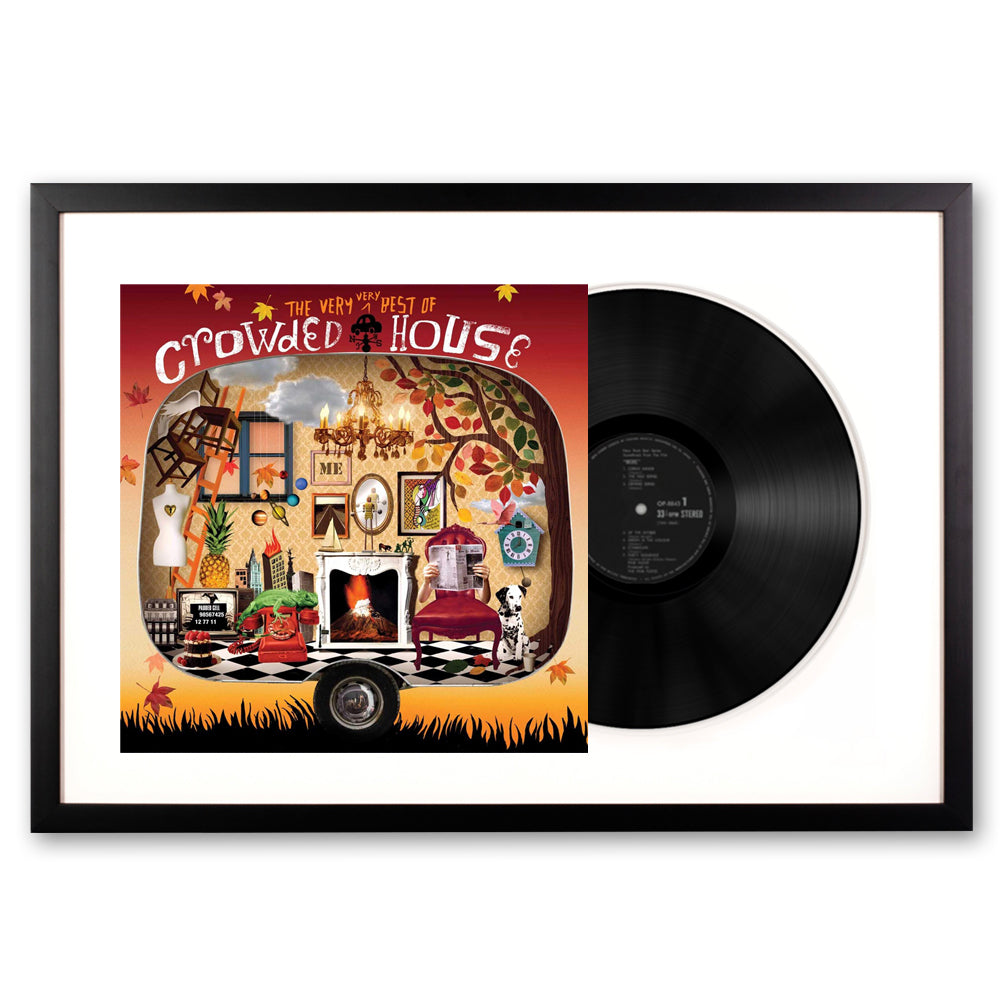 Crowded House the Very Very Best of Crowed House - Framed Vinyl Album Art