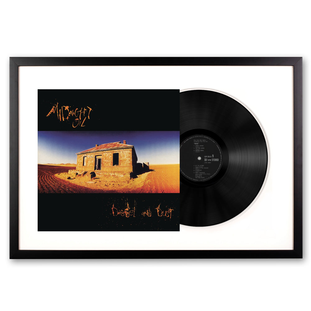 Midnight Oil Diesel and Dust Framed Vinyl Album Art