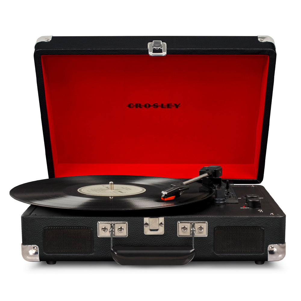 Crosley Cruiser Bluetooth Portable Turntable + Stand Bundle - Black