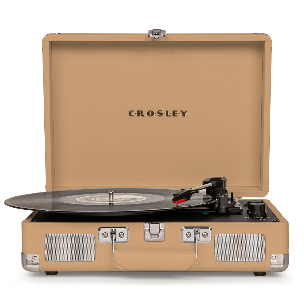 Crosley Cruiser Bluetooth Portable Turntable + Stand Bundle - Light Tan