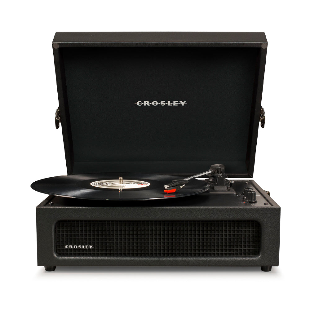 Crosley Voyager Bluetooth Portable Turntable + Majority D40 Bluetooth Speakers - Black BUNDLE