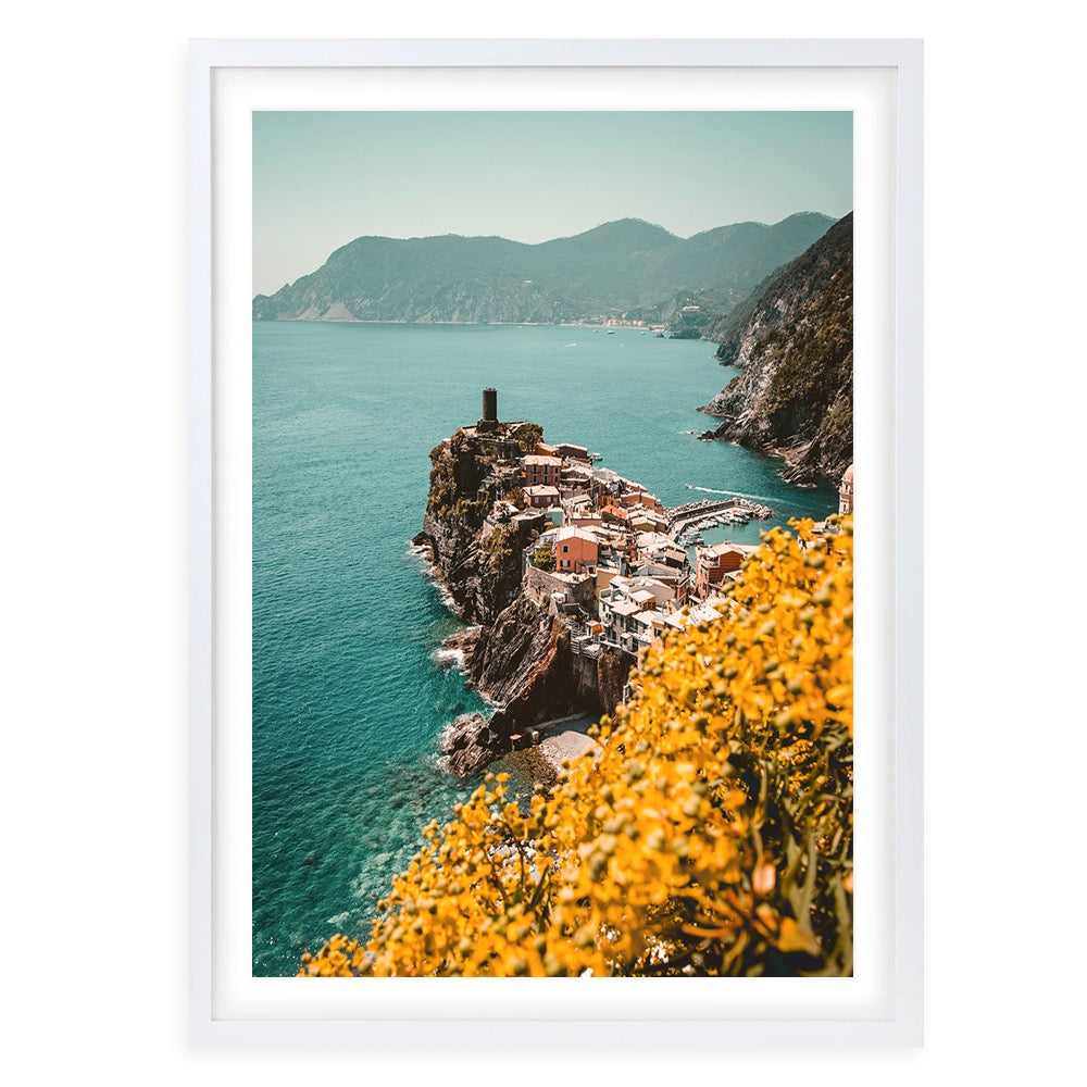 Almalfi Cliff Top Large 105cm x 81cm Framed A1 Art Print