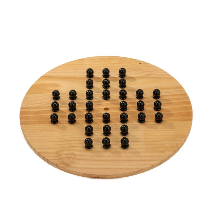 Wooden Giant Chinese Checkers & Solitaire Game 60cms