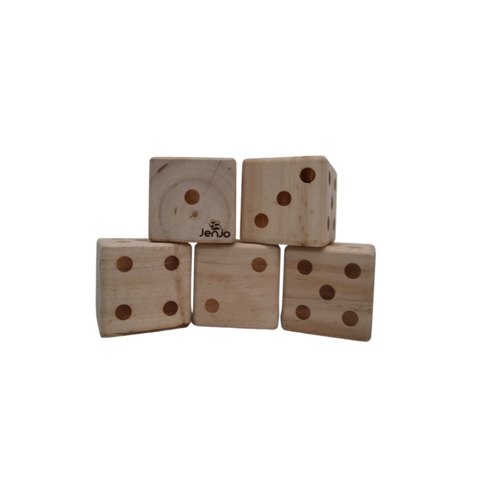 Wooden Dice Set 9cm Diameter With Scorecard Book