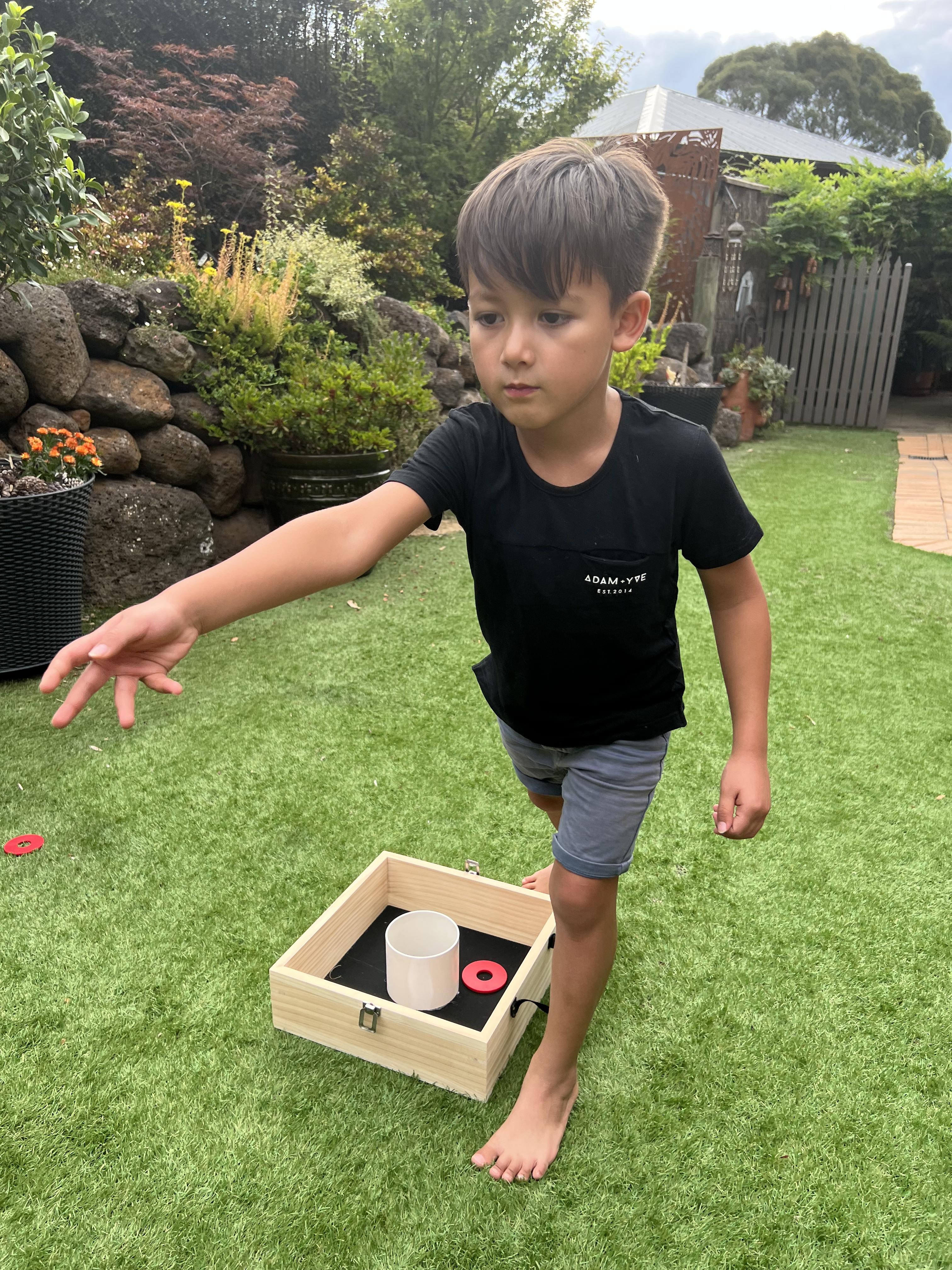 Washers Lock Up Box Wooden Game