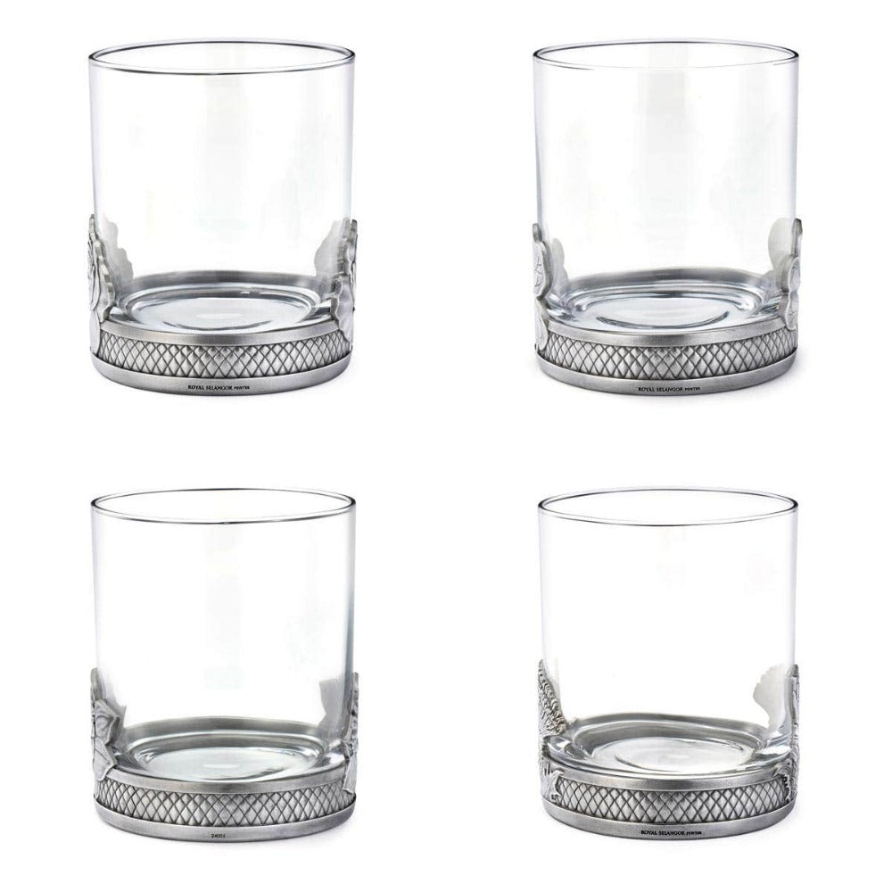 Royal Selangor Woodland Pewter Whisky Tumbler - Set of 4